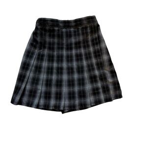 Uniqlo Kids Black and Gray Plaid Skort